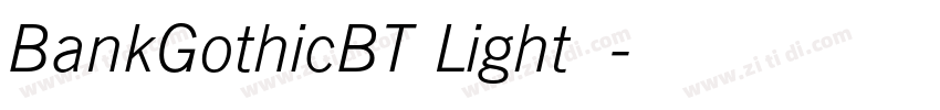 BankGothicBT Light 亮字体转换